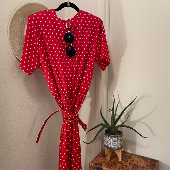*SOLD* Vintage Polka Dot Dress - Picture 3 of 6